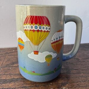 Vintage Otagiri Mug Hot Air Balloons Coffee Cup Tea Ceramic Japan EUC